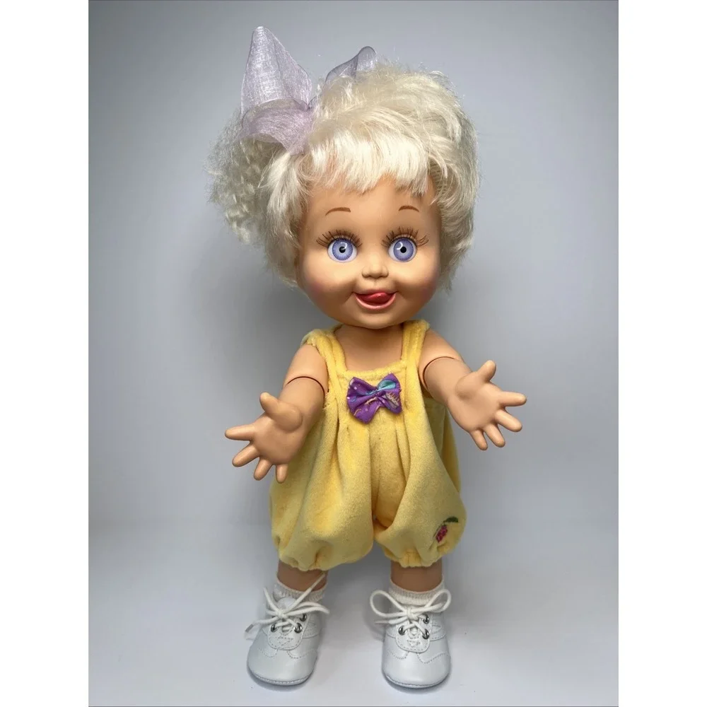 Vintage 1990 Galoob Baby Face So Delightful DeeDee #8 Doll Lavender Eyes
